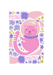 Space and cosmos abstract elements. Astronomy and Stellar composition. Modern trendy Matisse minimal style. Universe and Galaxy poster, invite. Vector arrangements for greeting card