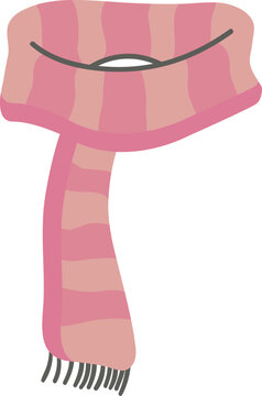 recommend clip art: Cute Hand drawn doodle Flannel Scarf Vector Illustration