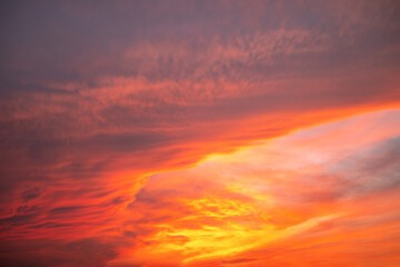 beautiful , luxury soft gradient orange gold clouds and sunlight on the blue sky perfect for the...
