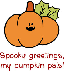 Retro Ghost Halloween t-shirt design. Cute cartoon. vintage illustration