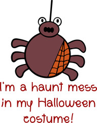 Retro Ghost Halloween t-shirt design. Cute cartoon. vintage illustration