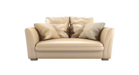 Modern sofa isolated on transparent background. PNG 