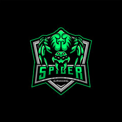 Spider E-Sport Logo. Spider Mascot Logo Design Template Vector Illustration