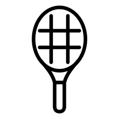 badminton racket icon on transparent background