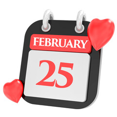 Heart For FEBRUARY month icon of day 25