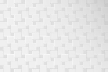 Tile wall or floor. Pattern of ceramic tiled grid for bathroom, kitchen or toilet interior. Realistic 3d rectangle two-color tile with shadow. Vector illustration.