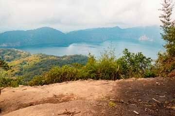 Scenic view of Lake Ngosi Crater Lake, the second largest crater lake in Africa in Mbeya Region,...