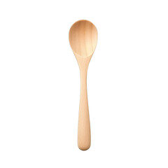 Wooden spoon on transparent background