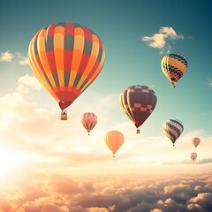 Fototapeta premium hot air balloons in the sky