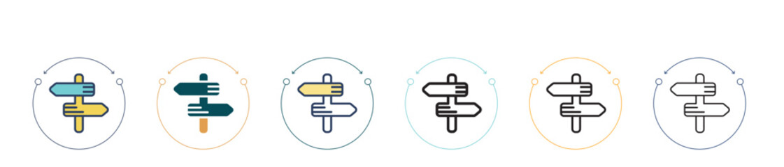 Signaling icon in filled, thin line, outline and stroke style. Vector illustration of two colored and black signaling vector icons designs can be used for mobile, ui, web