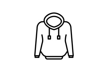 Sweatshirt Icon. Icon related to clothes. line icon style. Simple vector design editable