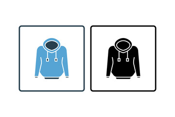 Sweatshirt Icon. Icon related to clothes. solid icon style. Simple vector design editable