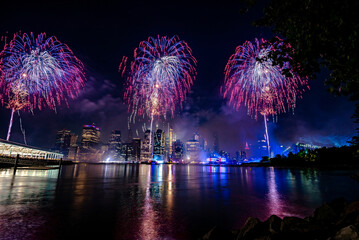 July 4th Macy's Fireworks in New York - obrazy, fototapety, plakaty