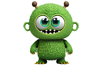 Fototapeta premium cute furry monster