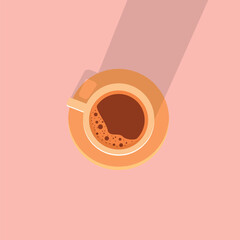 coffee, cup, drink, cafe, hot, beverage, vector, 