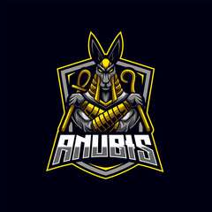 Anubis Logo. Anubis Mascot Logo Esport Template Vector Mascot