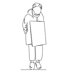 old woman at the demonstration