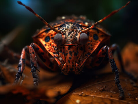Stinkbug portrait created with Generative AI technology