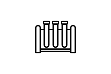 Test Tube Icon. Icon related to assessment. line icon style. Simple vector design editable