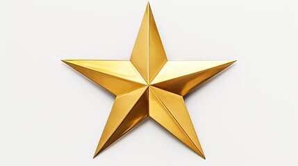 Obraz premium Macro of gold Christmas star isolated on white background created with Generative AI technology