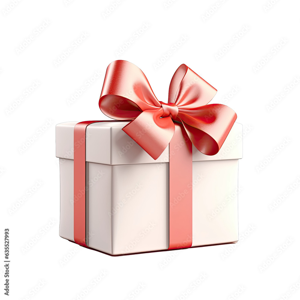 Poster White box with red bow