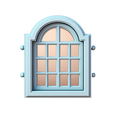 window frame that is blue