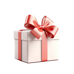 Obraz premium White box with red bow