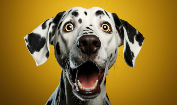 Pet Photography: Captivating the Surprise of a Dalmatian Dog
