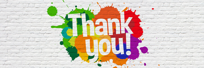 Thank you with color spots