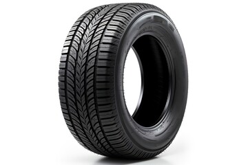 Obraz premium Car Wheel Tire Isolated On White