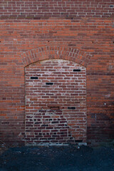 Old brick work doorways in alley ways entrance exits