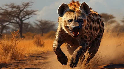 Fotobehang Hyena in the Wild © Ariestia