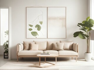 modern living room with sofa frame background