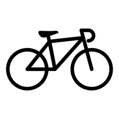 bicycle icon on transparent background