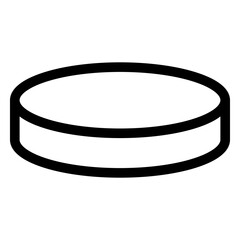 hockey ball icon on transparent background