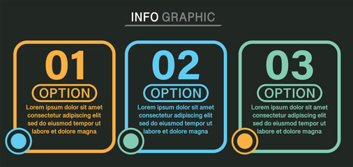 Vector infographic design template with 3 options or steps
For workflow layouts, diagrams, annual reports, web design.vector business templates for presentations,thin lines