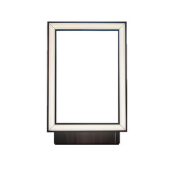 Blank advertising billboard, display blank screen or signboard mockup for offers or advertisement isolated on transparent white background, copy space