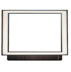 Blank advertising billboard, display blank screen or signboard mockup for offers or advertisement isolated on transparent white background, copy space