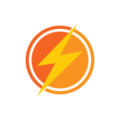 Flash thunderbolt Template vector icon illustration