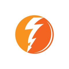 Flash thunderbolt Template vector icon illustration