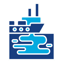 Ocean Oil Spill Icon