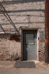 old alleyway doors dirty entrance exits