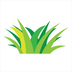 Grass logo - Vector flat illustration on white background..eps