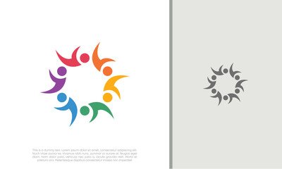 Global Community Logo Icon Elements Template. Community human Logo template vector. Community health care. Abstract Community logo.	