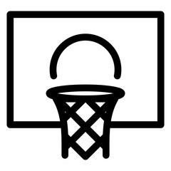 Fototapeta na wymiar basketball hoop icon on transparent background