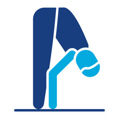 Forward Bend Pose Icon