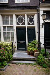 Fototapeta na wymiar Bend doors due to house settling in Amsterdam