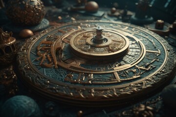 Background with astrological symbols and a mystical vibe. Generative AI