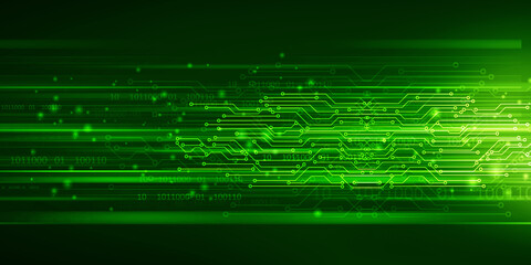 2d illustration Abstract futuristic electronic circuit technology background