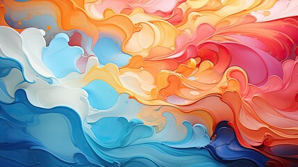 Colorful abstract paint, in the style of fluid formation background created using generative ai.